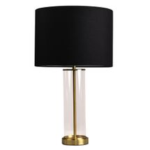 East Side Table Lamp - Brass w Black Shade