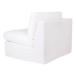 Birkshire Slip Cover Left Arm Facing Seat  - White Linen