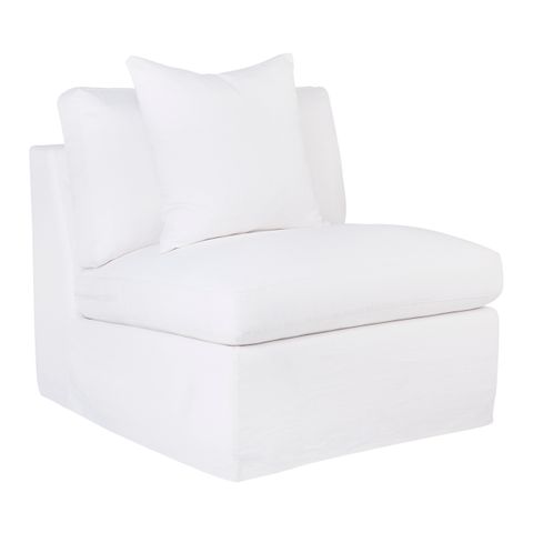 Birkshire Slip Cover Occasional Chair - White Linen