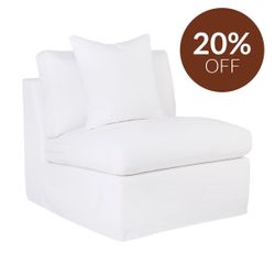 Birkshire Slip Cover Occasional Chair - White Linen