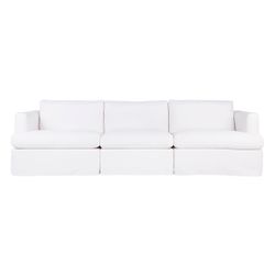 Birkshire Slip Cover Modular Sofa - White Linen Option 3