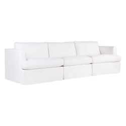 Birkshire Slip Cover Modular Sofa - White Linen Option 3