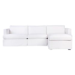 Birkshire Slip Cover Modular Sofa - White Linen Option 6