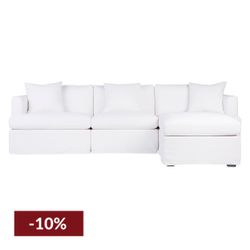 Birkshire Slip Cover Modular Sofa - White Linen Option 6