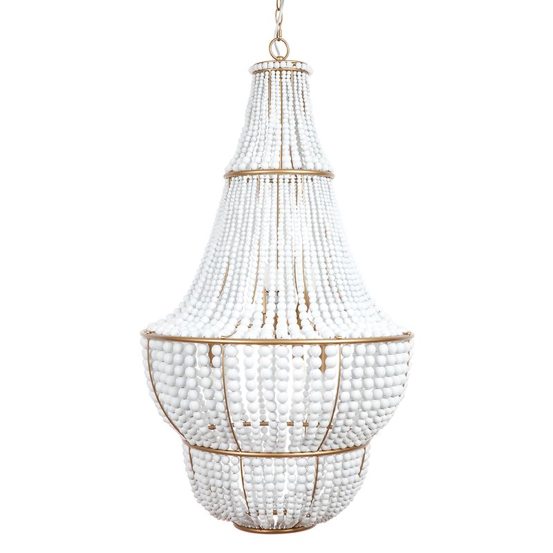 White gold store chandelier