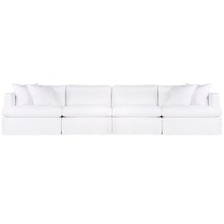 Birkshire Slip Cover Modular Sofa - White Linen Option 4