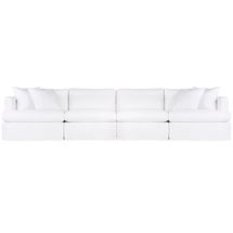 Birkshire Slip Cover Modular Sofa - White Linen Option 4