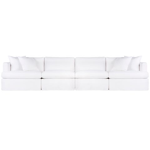 Birkshire Slip Cover Modular Sofa - White Linen Option 4