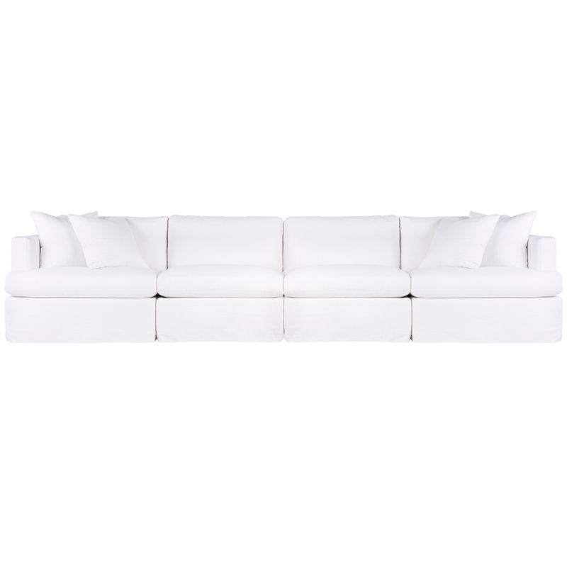 Birkshire Slip Cover Modular Sofa - White Linen Option 4