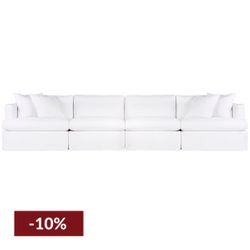 Birkshire Slip Cover Modular Sofa - White Linen Option 4