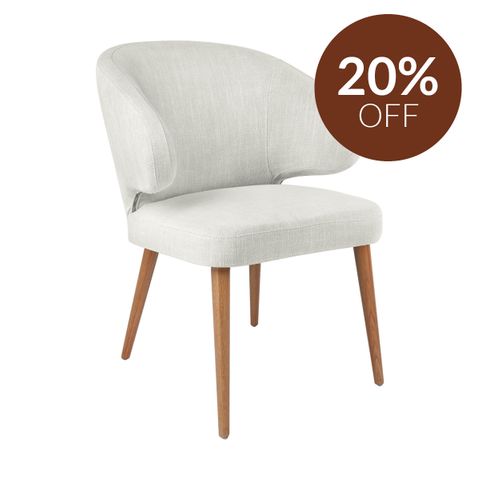 Harlow Natural Dining Chair - Natural Linen