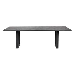 Leeton Oak Dining Table - 2.4m Black