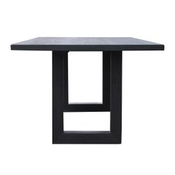 Leeton Oak Dining Table - 2.4m Black