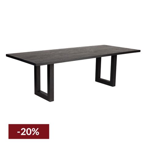 Leeton Oak Dining Table - 2.4m Black