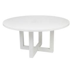 Leeton Round Dining Table - 1.5m White