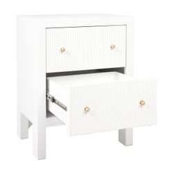 Ariana Bedside Table - Small White