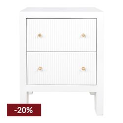 Ariana Bedside Table - Small White