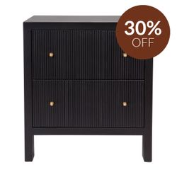 Ariana Bedside Table - Large Black