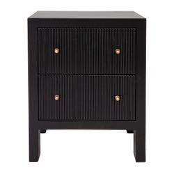 Ariana Bedside Table - Small Black