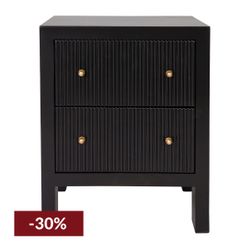 Ariana Bedside Table - Small Black