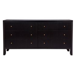 Ariana 6 Drawer Chest - Black