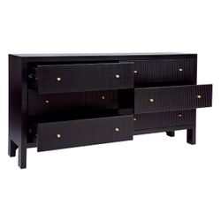 Ariana 6 Drawer Chest - Black