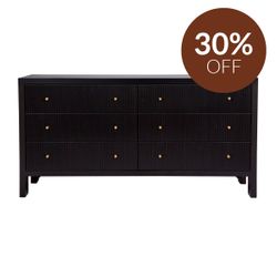 Ariana 6 Drawer Chest - Black