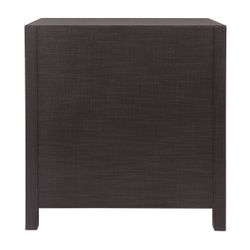 Astley Upholstered Bedside Table - Charcoal Linen