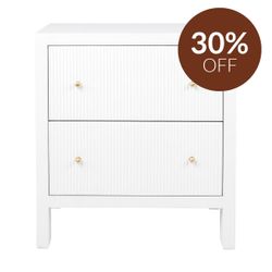 Ariana Bedside Table - Large White