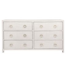 Astley 6 Drawer Upholstered Chest - Natural