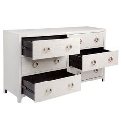 Astley 6 Drawer Upholstered Chest - Natural