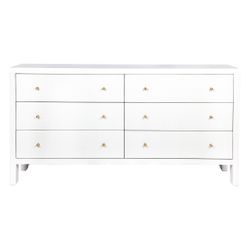 Ariana 6 Drawer Chest - White