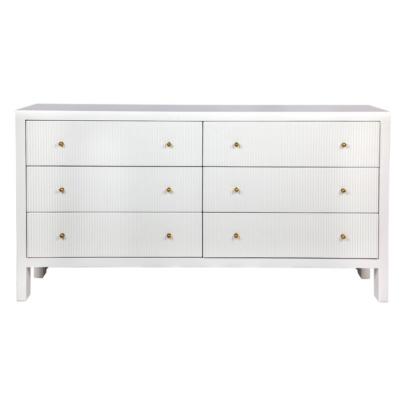 Ariana 6 Drawer Chest - White