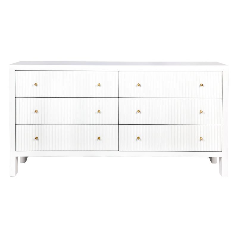 Ariana 6 Drawer Chest - White