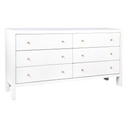 Ariana 6 Drawer Chest - White