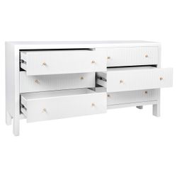 Ariana 6 Drawer Chest - White