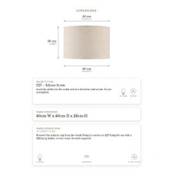 Left Bank Drum Shade - Natural
