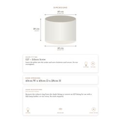 Left Bank Drum Shade - White