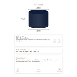 Left Bank Drum Shade - Navy