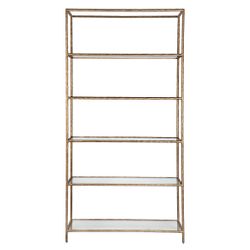 Heston Shelving Unit - Brass