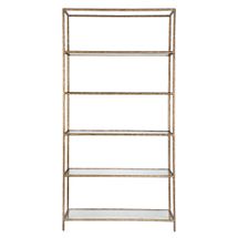 Heston Shelving Unit - Brass