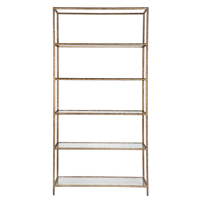 Heston Shelving Unit - Brass