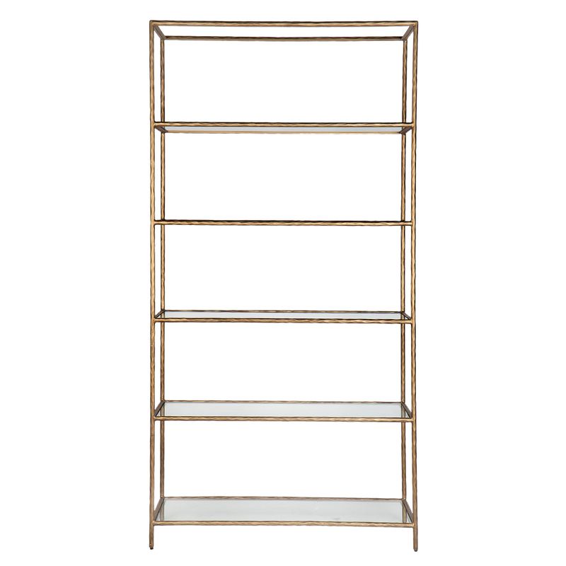 Heston Shelving Unit - Brass