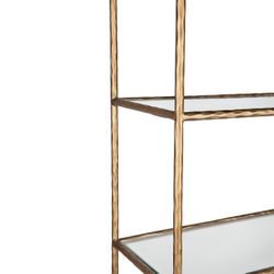 Heston Shelving Unit - Brass