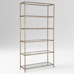 Heston Shelving Unit - Brass