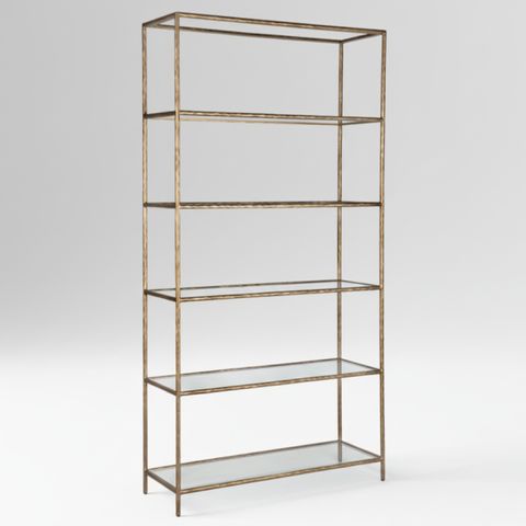 Heston Shelving Unit - Brass