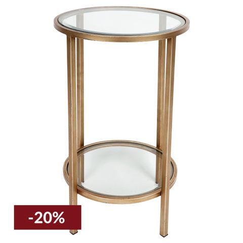 Cocktail Glass Petite Side Table - Antique Gold