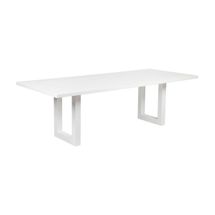 Leeton Oak Dining Table - 2m White