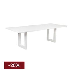 Leeton Oak Dining Table - 2m White