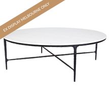 Heston Round Marble Coffee Table - Black